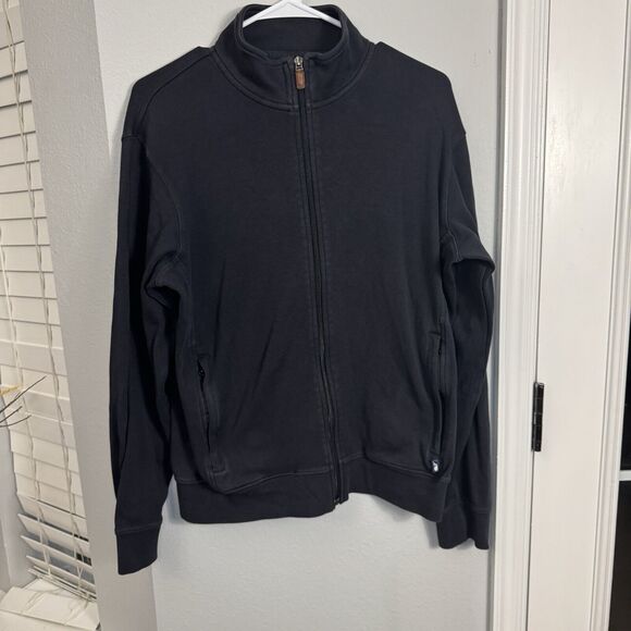Mens vineyard‎ vines Jacket Full Zip S Small Black Pima Cotton Whale EUC Preppy - Picture 1 of 5